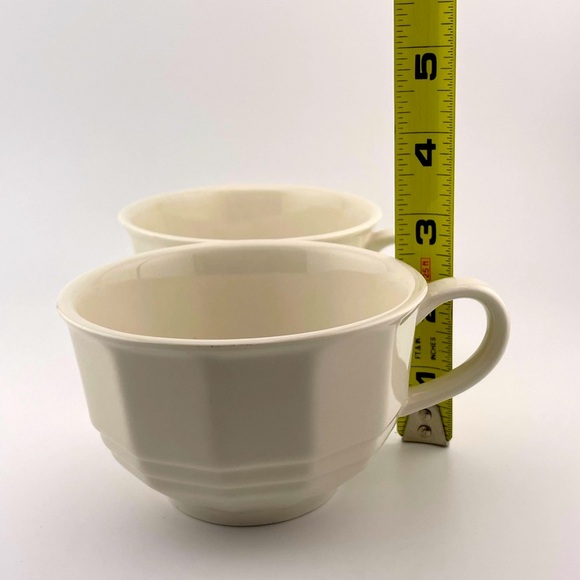 Vintage, "Heritage White" Coffee Cups by Pfaltzgraff, Set of 2 - Picture 6 of 7